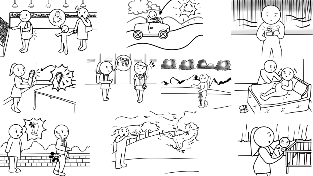 【日本語絵カード】「〜そうです（直前）」のイラストまとめ