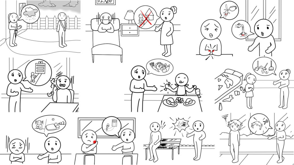 【日本語絵カード】「〜たほうがいい / 〜ないほうがいい」のイラストまとめ