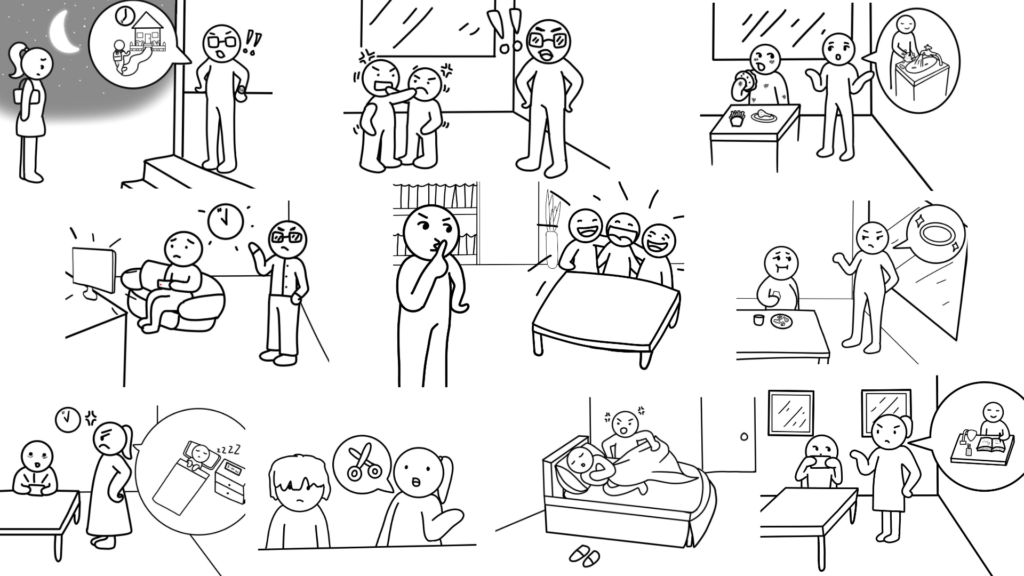 【日本語絵カード】「〜なさい」のイラストまとめ