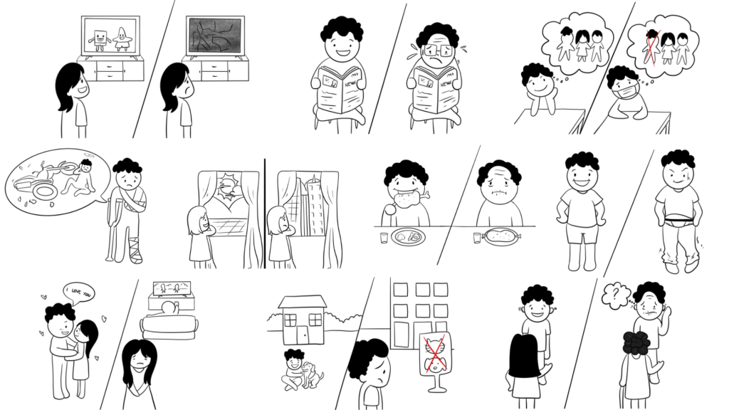 【日本語絵カード】「〜なくなる」のイラストまとめ