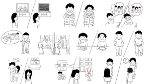 【日本語絵カード】「〜なくなる」のイラストまとめ